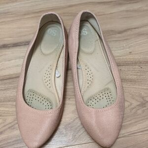 SO Women's Pink Textured Flats